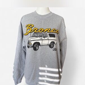 Ford Bronco Gray Sweatshirt with Yellow Accents